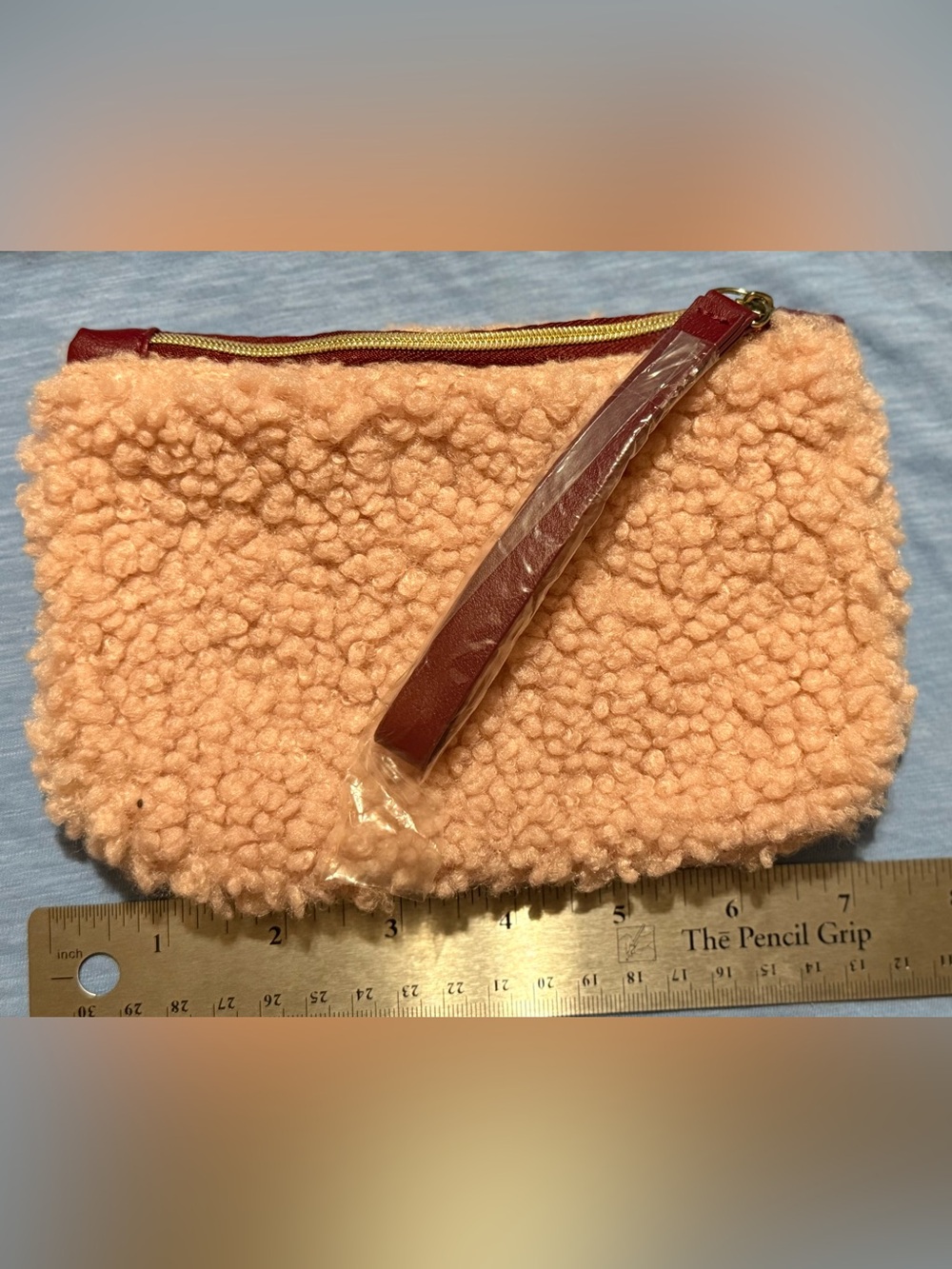 IPSY - Plush Sherpa Cosmetics Pouch - Pink